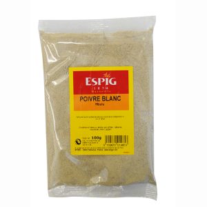 Poivre Blanc  Moulu 100g ESPIG