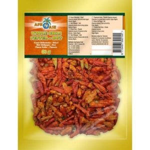 Whole Chili Pepper- Hot 80g AFROASE