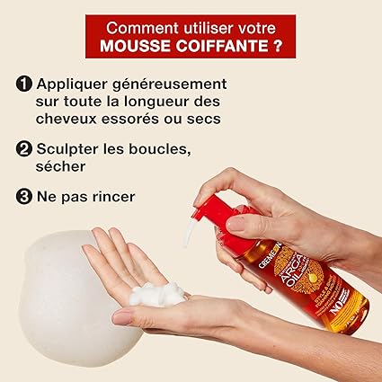 CREMEOFNATURE ARGAN OIL STYLE I SHINE MOUSSE 207ML - obrazek 3