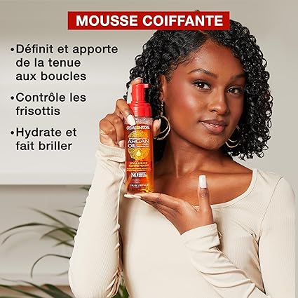 CREMEOFNATURE ARGAN OIL STYLE I SHINE MOUSSE 207ML - obrazek 2